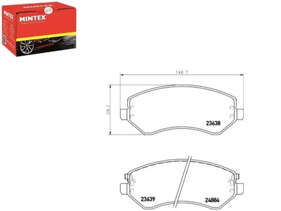 ZAPATAS DE FRENADO MINTEX 5066427AA 5019984AA 509634  