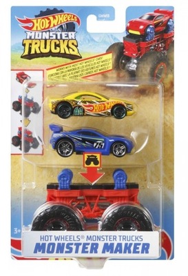 Hot Wheels Monster Trucks Pojazd Monster Maker Czerwony