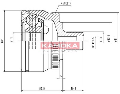 ШАРНИР КАРДАННЫЙ ВНЕШНИЙ AUDI A4 95- A6 97-