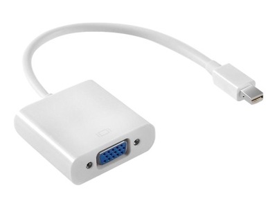 Adapter mini DisplayPORT display port VGA biały