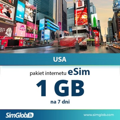Internet eSIM USA 1GB na 7 dni
