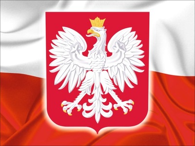 Naklejka na tablicę ADR FLAGA Godło Polski Orzeł