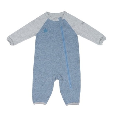 Juddlies Organic Raglan Pajacyk Blue NB