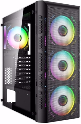 OBUDOWA KOMPUTEROWA ATX SZKŁO MESH PIWNICA + 1x wentylator RGB