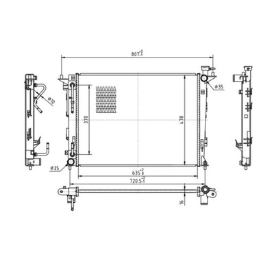 CHLODNICA, SISTEMA DE REFRIGERACIÓN DEL MOTOR HART 637 158  