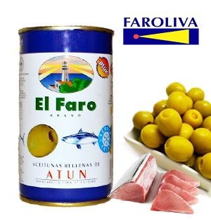 Oliwki nadziewane tuńczykiem - Aceitunas Rellenas de Atun 370ml El Faro