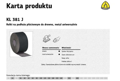 KLINGSPOR ROLLO NA PODLOZU PLOCIENNYM KL381J 200MM  