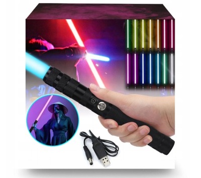 Miecz świetlny RGB LED 7 kolorów BEZ DŹWIĘKU