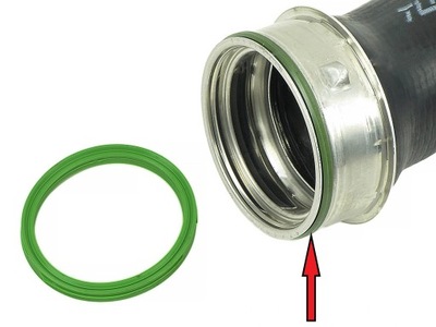 Прокладка труба wąż audi vw seat skoda 3c0145117f фото №1