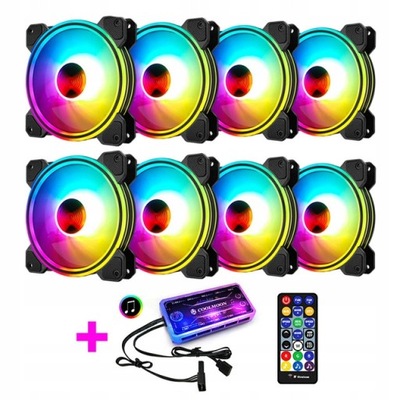 Wentylator CoolMoon RGB FAN 8*12cm LED Super Cichy