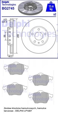 DISKAI + TRINKELĖS PRIEK. AUDI A4 B5 DELPHI 