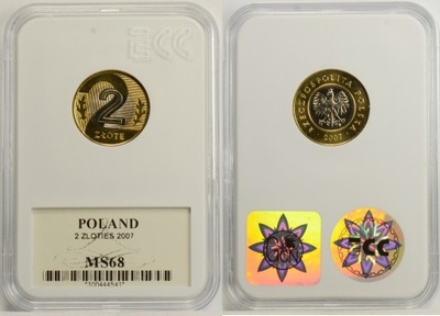 2 ZŁOTE 2007 GRADING GCN MS68