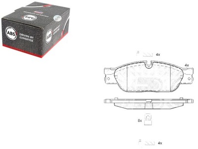 ZAPATAS DE FRENADO JAGUAR S-TYPE 02- PARTE DELANTERA A.B.S.  