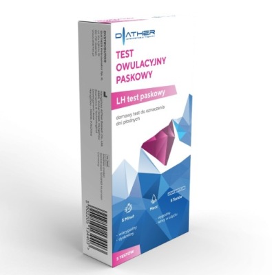 DIATHER Test domowy owulacyjny paskowy 5 sztuk