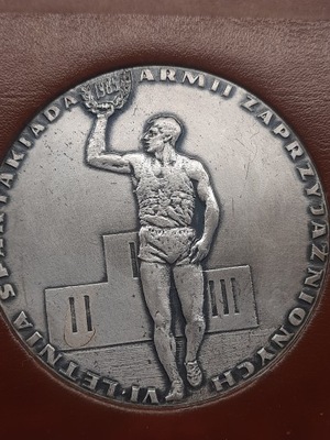 Letnia Spartakiada Armii Zaprzyjaźnionych - 1985 medal brąz srebrzony
