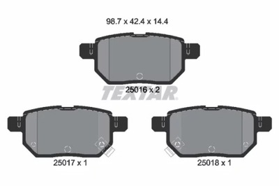 2501601/TEX ZAPATAS DE FRENADO PARTE TRASERA  