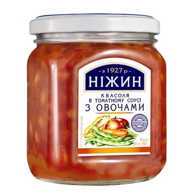 Fasola z warzywami w sosie pomidorowym Niżyn, 450g