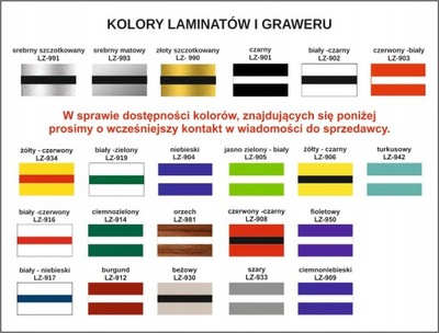 SAMOPRZYLEPNA TABLICZKA grawerowana Plakietka LOGO 4x4 cm 1szt