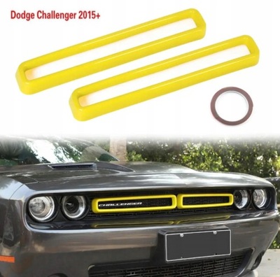 Накладки na решётка радиатора защита решётка dodge challenger 2015- цвет жёлтый фото №1