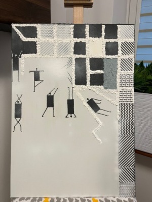 Obraz na płótnie 50/70 cm ręcznie malowany