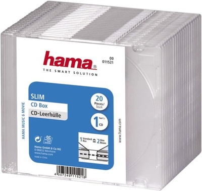 Pudełko na CD Slim Box Hama 20 szt. W19A77