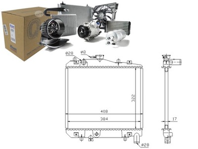 РАДИАТОР ДВИГАТЕЛЯ NISSENS KK13915200