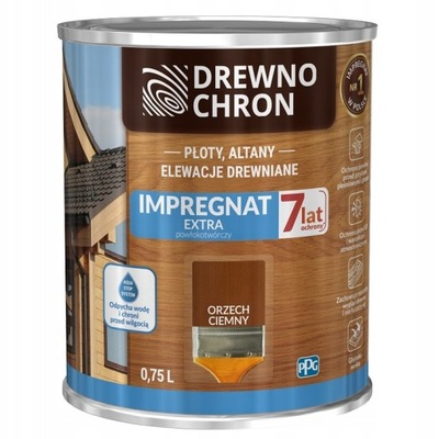 DREWNOCHRON Impregnat EXTRA orzech ciemny 0,75L