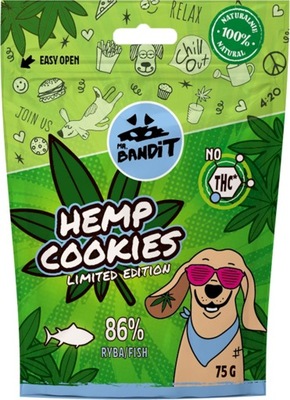 MR.BANDIT Hemp Cookies Fish Ryba z Konopią 75g