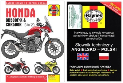 HONDA CB500FX CBR500R (2013-2020) instrukcja napraw Haynes +GRATIS 24h