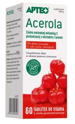 Apteo Acerola 60 tab. do ssania Odporność