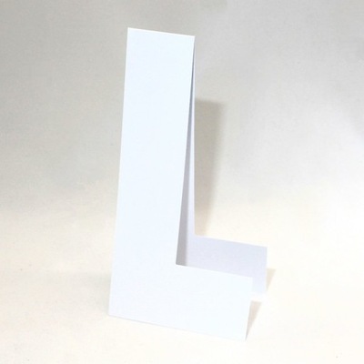 Baza kartki litera L biała GoatBox