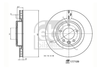 DISC HAMULC. LAND ROVER DISCOVERY V 2.0 2016-  