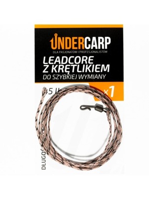 Under Carp Leadcore z krętlikiem 45lbs 100cm Brąz