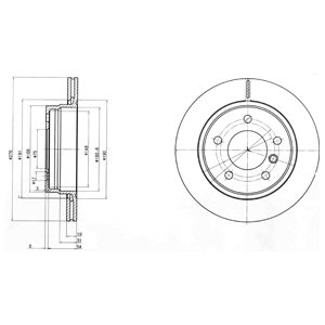 ДИСК ГАЛЬМІВНИЙ DELPHI BG3041C + В ПОДАРУНОК