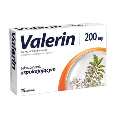 Valerin, 200 mg, tabletki drażowane, 15 szt.
