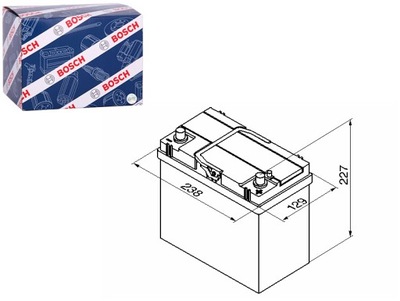 АКУМУЛЯТОР BOSCH 12V 45AH 330A S4 P + 3 238X129X227 B00 ПУСКОВИЙ