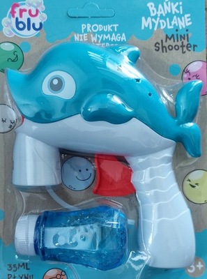 Fru blu miotacz bańki mydlane delfin