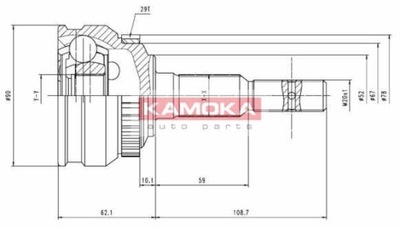 AXLE SWIVEL DRIVING KAMOKA 6956  