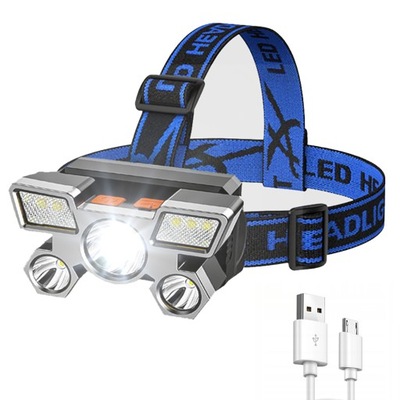 ŽIBINTUVĖLIS PRIEKINĖ 9 X LED XPE CZOLOWKA USB 