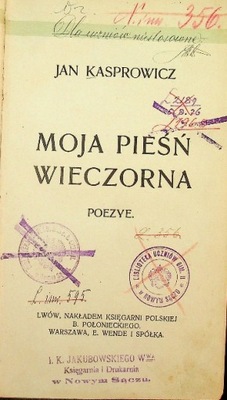 Moja Pieśń Wieczorna 1902 r