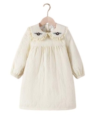SHEIN SUKIENKA DLA DZIEWCZYNKI BEŻOWA 98-104 ŁSF