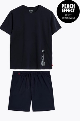 Bawełniana piżama męska Atlantic NMP-365 granatowa [Rozmiar XL]