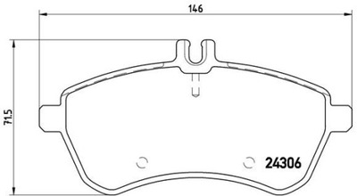 ZAPATAS HAM. PARTE DELANTERA MERCEDES W204 C-KLASA 07-  