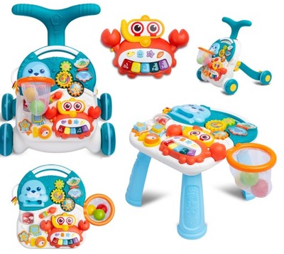 Interaktywny PCHACZ-STOLIK 2W1 TOYZ SPARK turquois