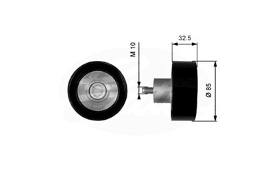 GATES ROLLO PROPULSOR CORREA DE CUÑA MERCEDES UNIMOG OM934.971  