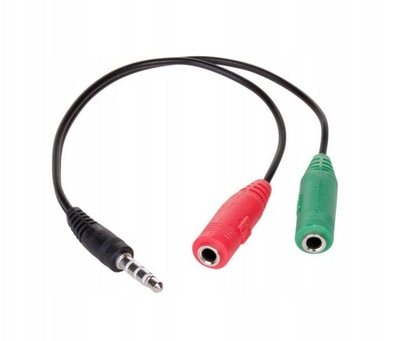 Kabel adapter jack 4pin (M) 2x3pin (F) 15cm Akyga