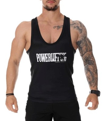 Poundout - Koszulka Tank Top gym POWERLIFTING L