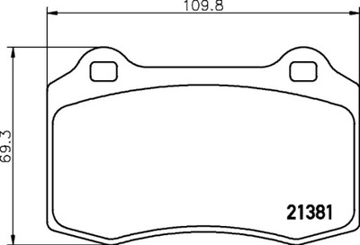 HELLA 8DB 355 006-591 КОМПЛЕКТ КОЛОДОК ШАЛЬМІВНИХ,