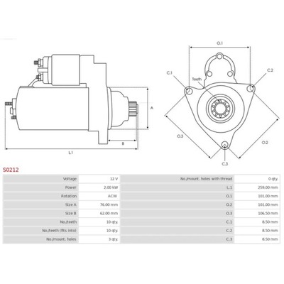 STARTERIS AS-PL S0212 