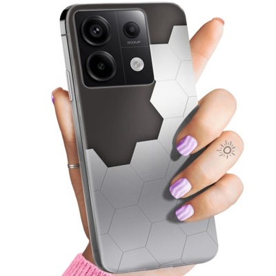 ETUI DO XIAOMI REDMI NOTE 13 PRO 5G WZORY SZARE METALLIC GREY OBUDOWA CASE